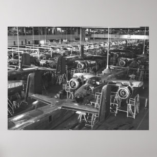 Poster B-25 Mitchell Bomber, 1942