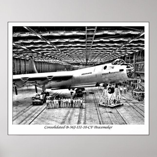 Poster B-36 Aeronaves de qualidade "Peacemaker" poster/im (Frente)