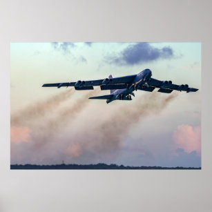 Poster B-52 Voo Sunset Stratofortress