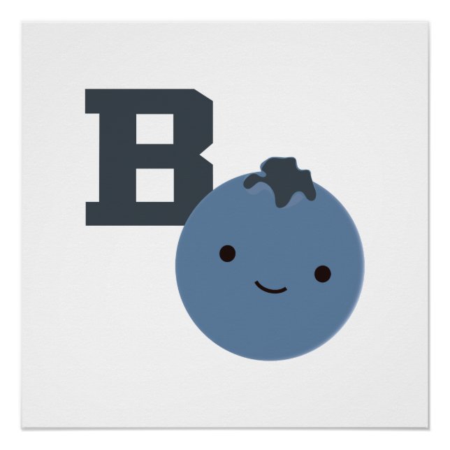 Pôster B é para Blueberry (Frente)
