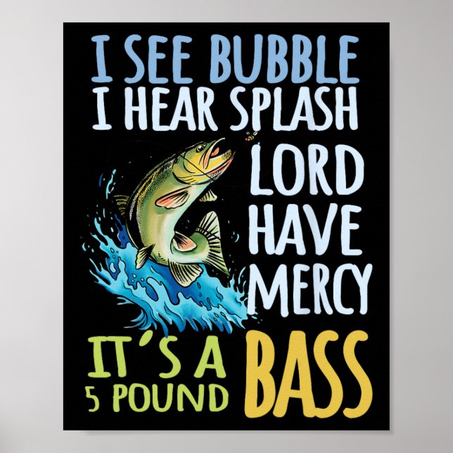 Poster B Esporte de Pesca Esportiva Preto B Peixe  (Frente)