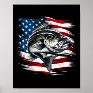 Poster B Fish Usa Pavilhão Pescador 4 De Julho Pesca