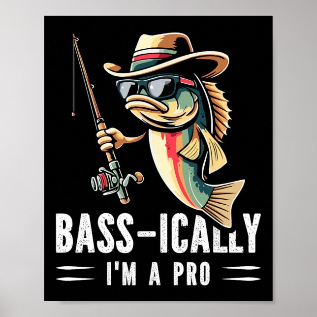 Poster B-IC Sou Um Pró Engraçado Pesca Sobrevive A Peixes (Frente)