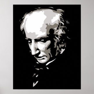 Poster B & W Silhouthart vetorial William Wordsworth