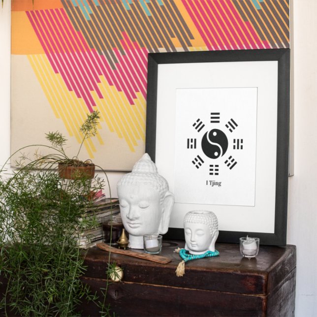 Pôster Ba Gua, oito trigramas, yin yang personalizável (Criador carregado)