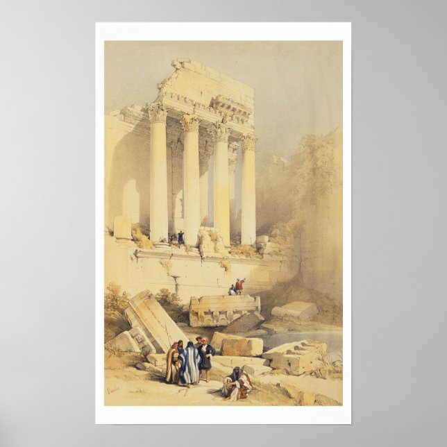 Pôster Baalbec, prato 79 do Volume II da Terra Santa (Frente)