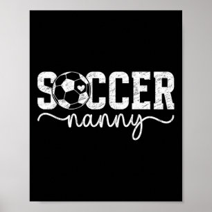 Poster Babá de Futebol Avó Orgulhosa Babá de um Jogador d