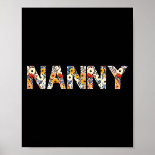 Poster Babá floral flores silvestres fofas dia das mães