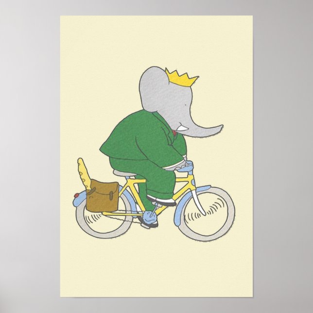 Poster Babar anda de bicicleta (Frente)