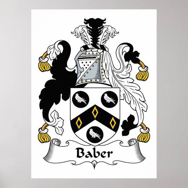 Pôster Baber Family Crest (Frente)