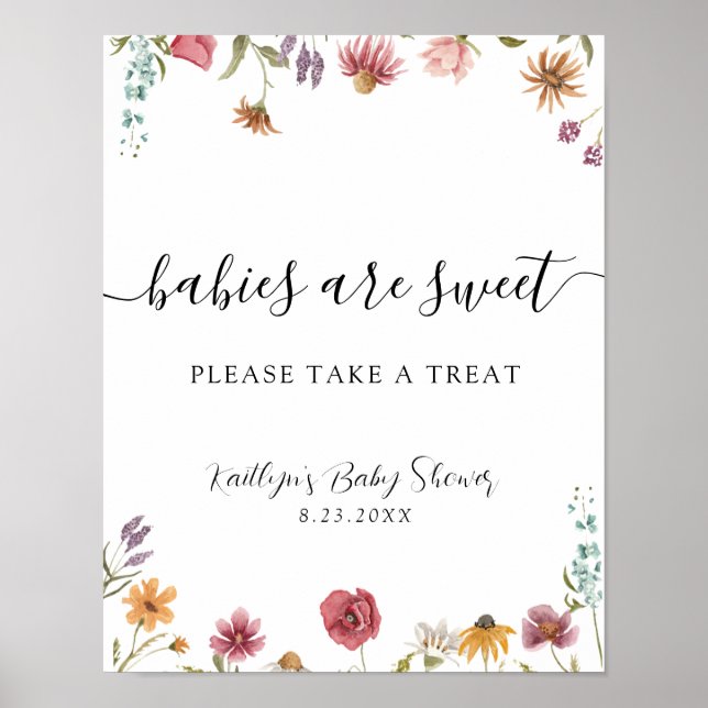 Poster Babies are sweet Please Take a Treat Sign (Frente)