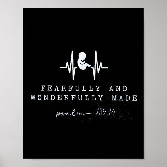 Poster Baby Announcement Fearfully And Wonderfully Made,  (Frente)