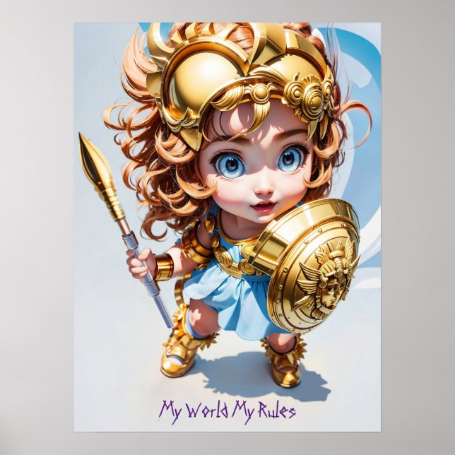 Poster Baby Athena "My World My Rules" (Frente)