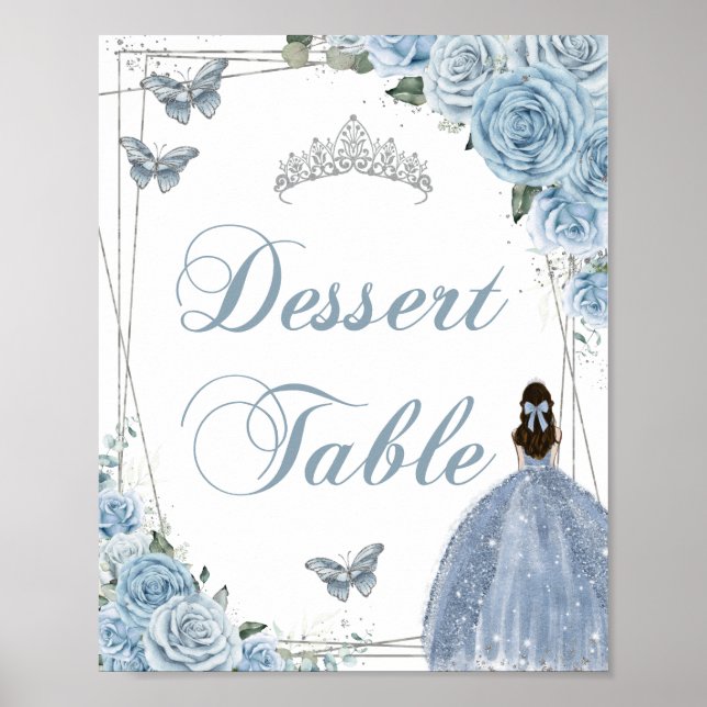 Poster Baby Blue Princess Butflies Sinal de Deserto Prate (Frente)