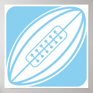 Poster Baby Blue Rugby