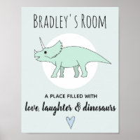 Baby Boy Doodle Dinosaur Triceratops Nome Nursery