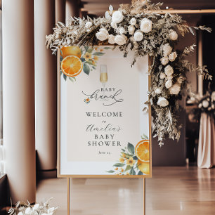 Poster Baby Brunch Orange Cutie - Sinal de boas-vindas do