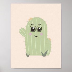 Pôster Baby Cactus Nursery Wall Art