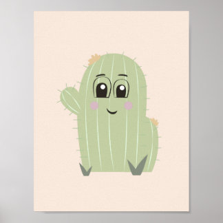 Pôster Baby Cactus Nursery Wall Art