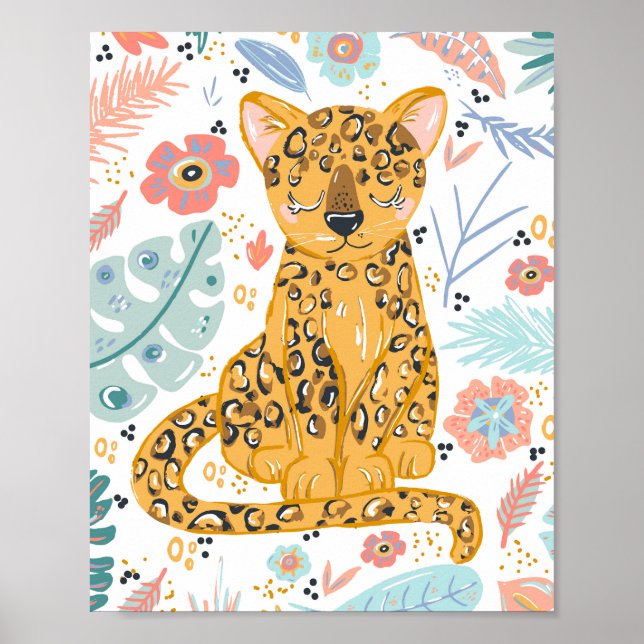 Poster Baby Cheetah Nursery (Frente)