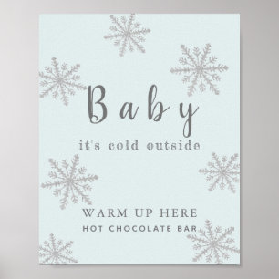 Poster Baby É Fold Blue Hot Chocolate Sinal
