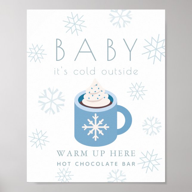 Poster Baby É Fold Blue Hot Chocolate Sinal (Frente)