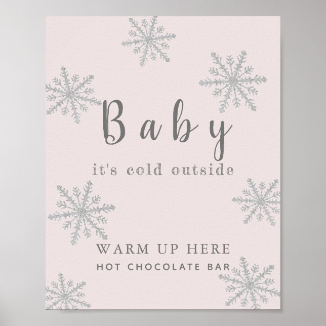 Poster Baby É Fold Pink Hot Chocolate Sinal (Frente)