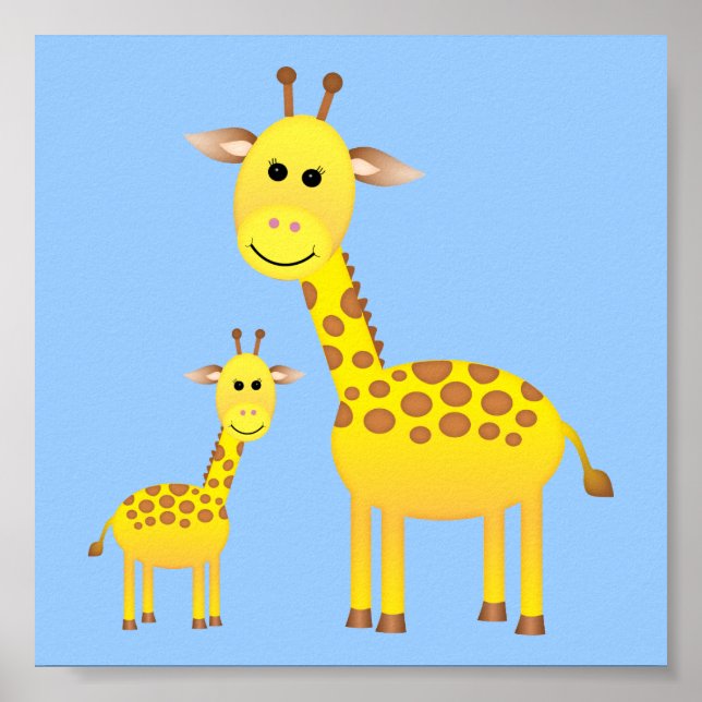 Pôster Baby Giraffe/ Nursery Decor (Frente)