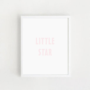 Poster Baby Girl Nursery Wall Art. Pequena Estrela