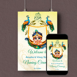 Poster Baby Krishna Naming Cradle Ceremony