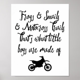Poster Baby ou Toddler Nursery Motocross Dirtbike Impress
