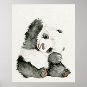 Poster Baby Panda  Cute e Furry