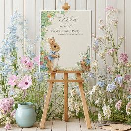 Poster Baby Peter Rabbit Garden Conselho de boas-vindas