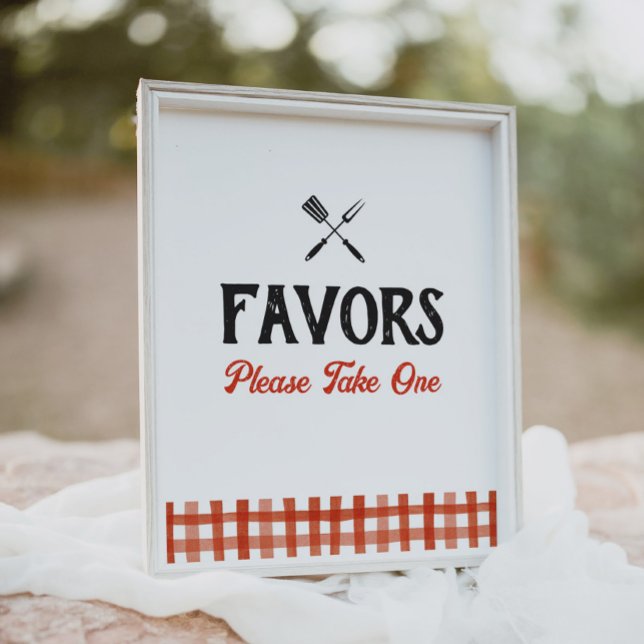 Poster Baby Q Barbecue Chá de fraldas Favorece Sinal (Criador carregado)