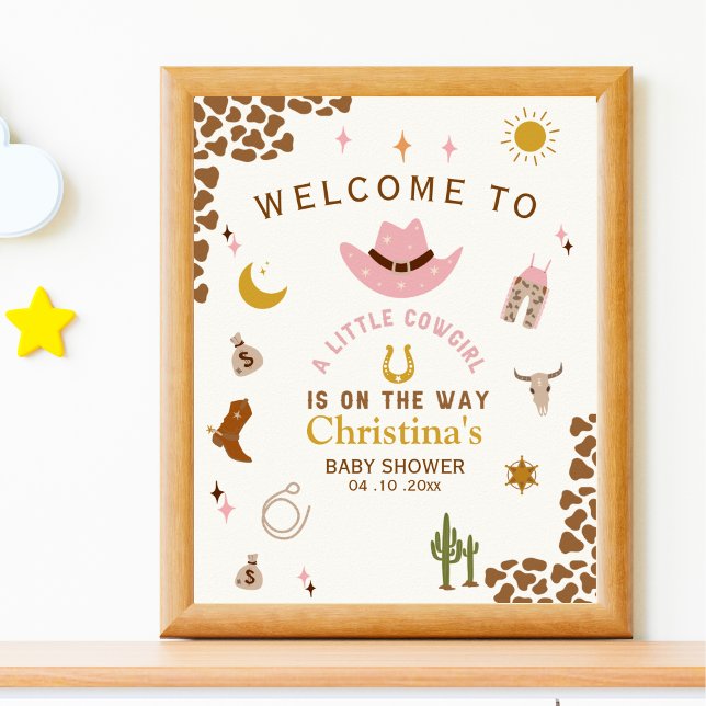 Poster Baby shower girl with Cowgirl theme (Criador carregado)