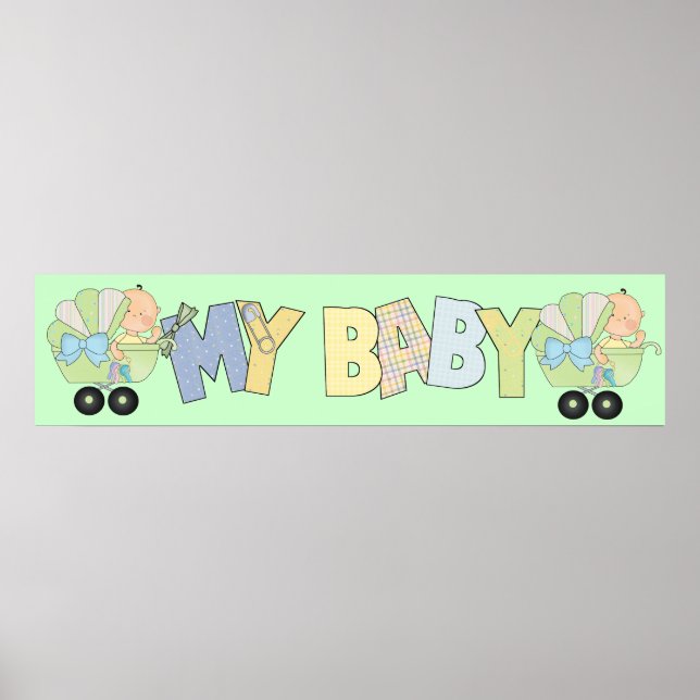 Poster Baby Shower Party Banner (Frente)
