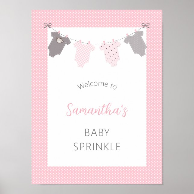 Poster Baby Sprinkle - Sinal de boas-vindas - linha de ro (Frente)