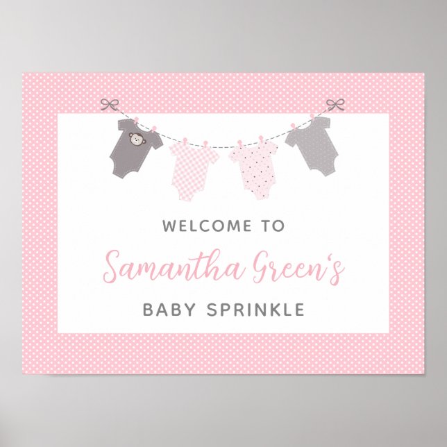 Poster Baby Sprinkle - Sinal de boas-vindas - linha de ro (Frente)