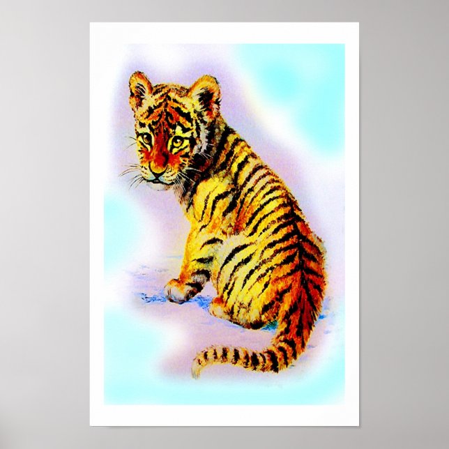 Poster Baby tiger (Frente)