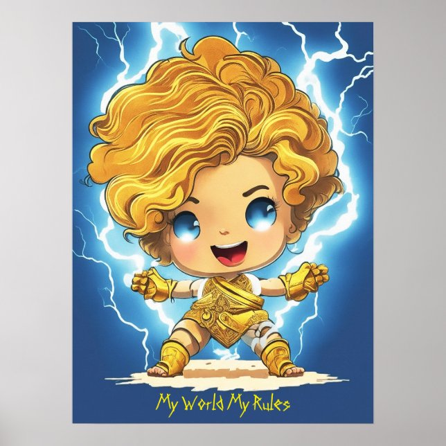 Poster Baby Zeus "My World My Rules" (Frente)