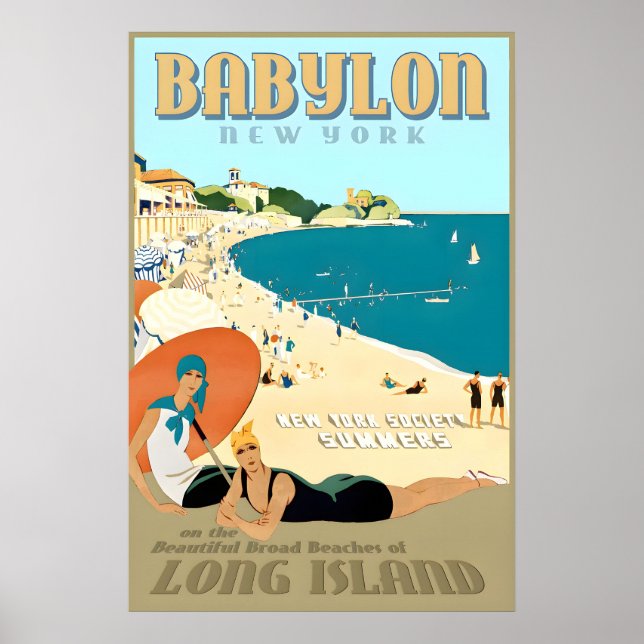 Poster Babylon Long Island Nova York Praia da Costa Sul (Frente)