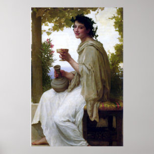 Poster Bacchante por William-Adolphe Bouguereau