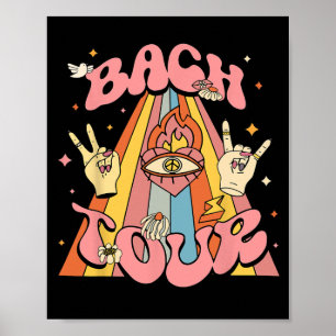 Poster Bach Tour 70s Hippie Bride Bridesmaid Retro Bachel