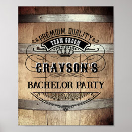 Poster Bachelor Rustic Whiskey