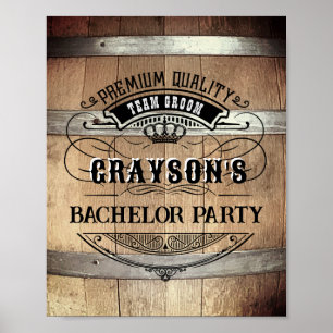 Poster Bachelor Rustic Whiskey