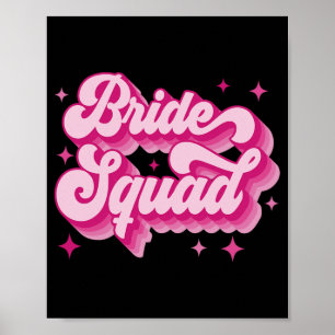 Poster Bachelorett, Partido Bridal do Casamento Retro da