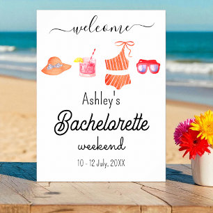 Poster Bachelorette Beach Weekend Party