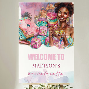Poster Bachelorette de Las Vegas Bem-vinda à Afro Girl