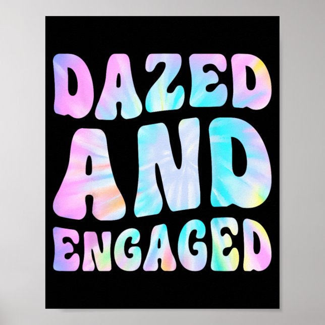 Poster Bachelorette Tie Dye Bride Squad, Atingida E Envol (Frente)