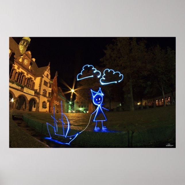 Pôster Bächlezauber bei Nacht (Frente)